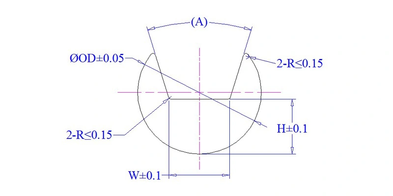 Dimension Drawing of Quartz Substrates - A7